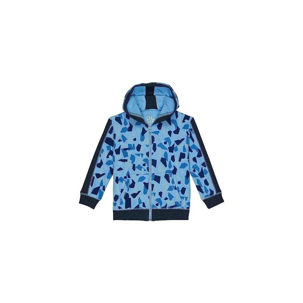Chaser Hoodie Boys 8 Blue Stretch Camouflage Full Zip Long Sleeve Pockets GBO163